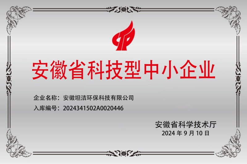 赤峰安徽科技型中小企业证书